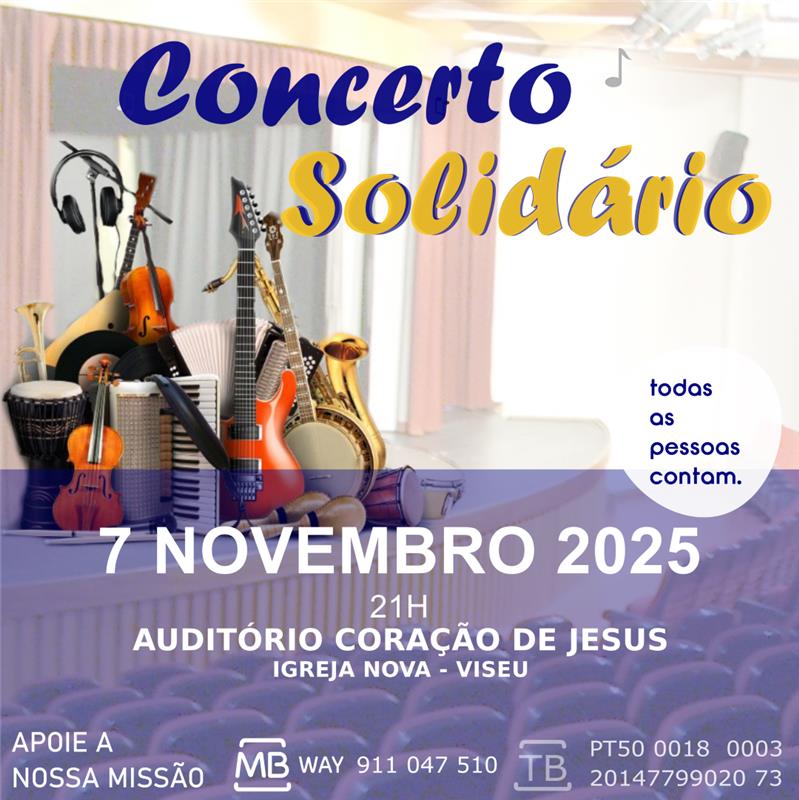 MARQUE NA AGENDA | CONCERTO SOLIDÁRIO | 7 DE NOVEMBRO 